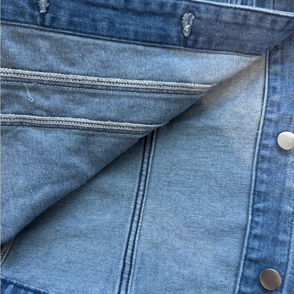 Women’s Allegra K Dark Blue Denim Vest Sleeveless Jacket - Picture 2 of 5